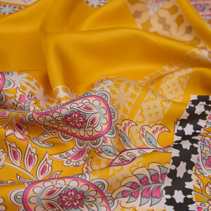 Dore Princess Mikasa Twill Silk Scarf - Thumbnail