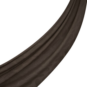 شال الفصول الأربعة تصميم بيزلي لون بني غامق - Thumbnail