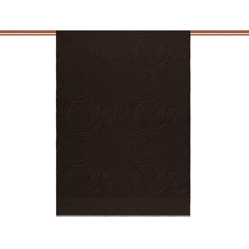 Dört Mevsim Acı Kahve Zebra Desenli Monogram Şal