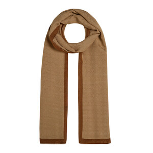 ipekevi - All Seasons Honey Foam Monogram Scarf (1)