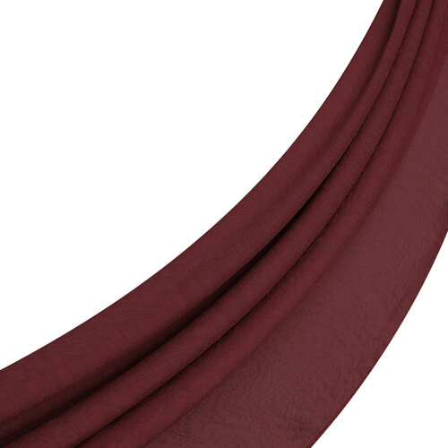 Dört Mevsim Bordo Desenli Monogram Şal