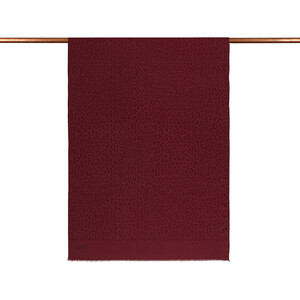 ipekevi - Dört Mevsim Bordo Leopar Desenli Monogram Şal (1)
