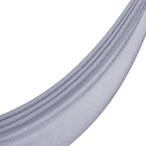 Dört Mevsim Buz Beyazı Zebra Desenli Monogram Şal