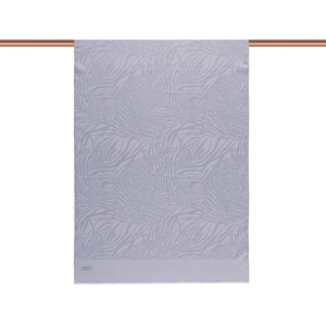 ipekevi - Dört Mevsim Buz Beyazı Zebra Desenli Monogram Şal (1)