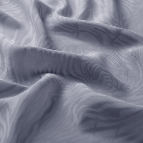 Dört Mevsim Buz Beyazı Zebra Desenli Monogram Şal