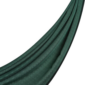 ipekevi - شال الفصول الأربعة مونغرام لون أخضر صنوبر