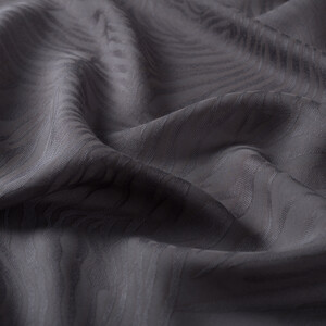 Dört Mevsim Füme Zebra Desenli Monogram Şal - Thumbnail