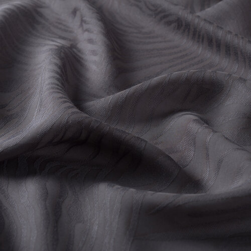 Dört Mevsim Füme Zebra Desenli Monogram Şal