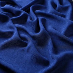 شال الفصول الأربعة مونغرام لون أزرق داكن - Thumbnail