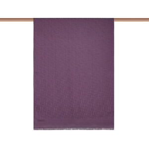 Dört Mevsim İncir Moru İE Monogram Şal - Thumbnail