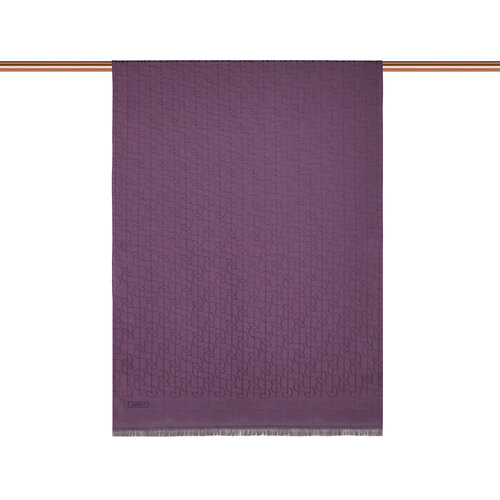 Dört Mevsim İncir Moru İE Monogram Şal 