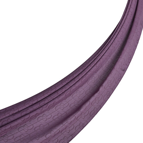 Dört Mevsim İncir Moru İE Monogram Şal 