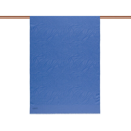 Dört Mevsim İndigo Zebra Desenli Monogram Şal