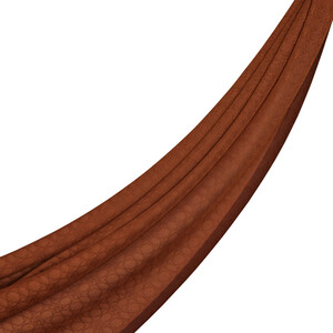 ipekevi - شال الفصول الأربعة مونغرام لون بريك غامق