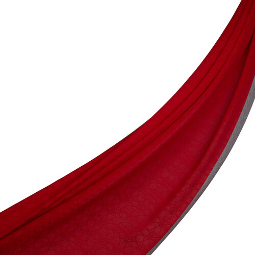 شال الفصول الأربعة مونغرام لون أحمر