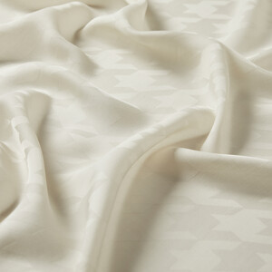 شال الفصول الأربعة تصميم هندسي لون كريمي - Thumbnail