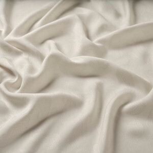 Dört Mevsim Krem Paisley Monogram Şal - Thumbnail