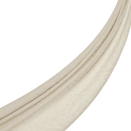 Dört Mevsim Krem Vahra Desenli Şal