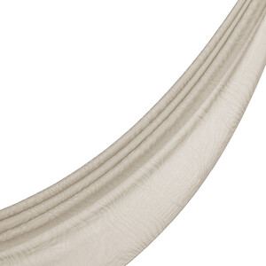 ipekevi - Dört Mevsim Krem Zebra Desenli Monogram Şal