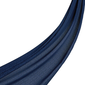 ipekevi - Dört Mevsim Lacivert İE Monogram Şal 