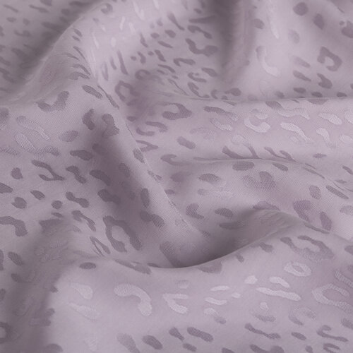 Dört Mevsim Leylak Leopar Desenli Monogram Şal