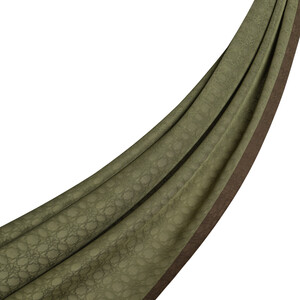 ipekevi - شال الفصول الأربعة مونغرام لون أخضر عثماني