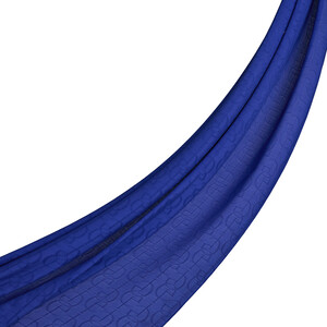 ipekevi - Dört Mevsim Saks Mavisi İE Monogram Şal 