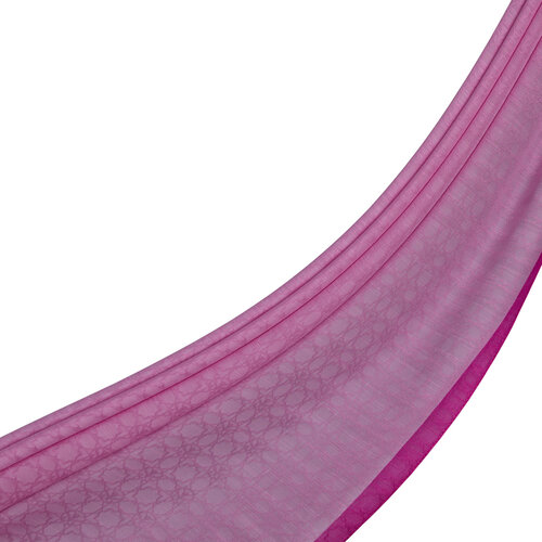 Dört Mevsim Şeker Pembe Monogram Şal