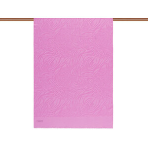 ipekevi - Dört Mevsim Şeker Pembe Zebra Desenli Monogram Şal (1)
