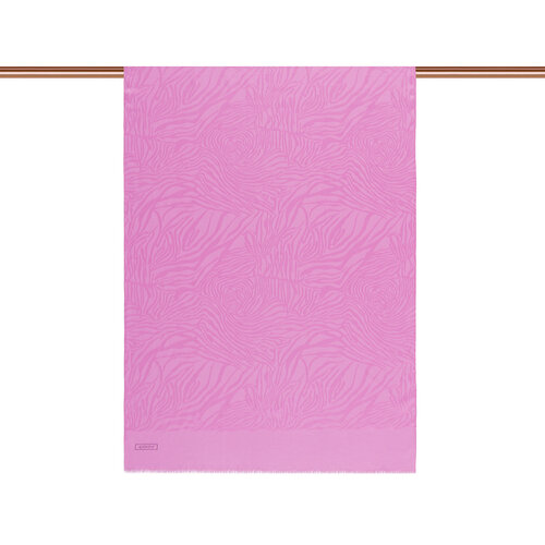 Dört Mevsim Şeker Pembe Zebra Desenli Monogram Şal