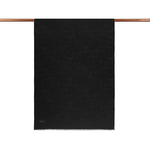 Dört Mevsim Siyah Gökgülü Desenli Şal