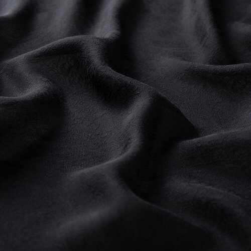 Dört Mevsim Siyah Gökgülü Desenli Şal