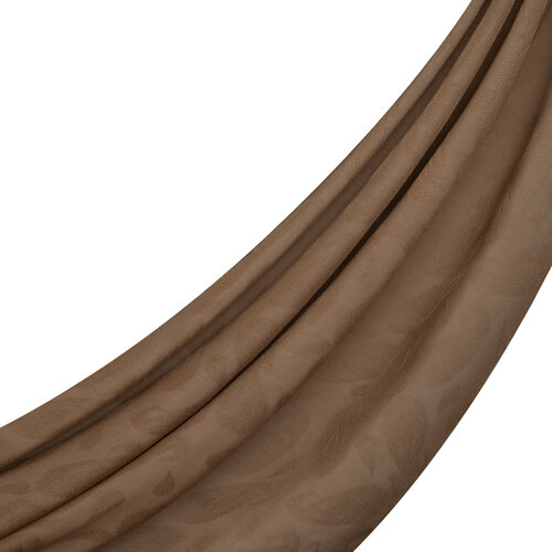 شال الفصول الأربعة تصميم بيزلي لون بني فاتح