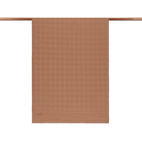 Dört Mevsim Tarçın Kazayağı Desenli Monogram Şal