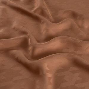 Dört Mevsim Tarçın Kazayağı Desenli Monogram Şal - Thumbnail