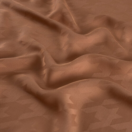 Dört Mevsim Tarçın Kazayağı Desenli Monogram Şal