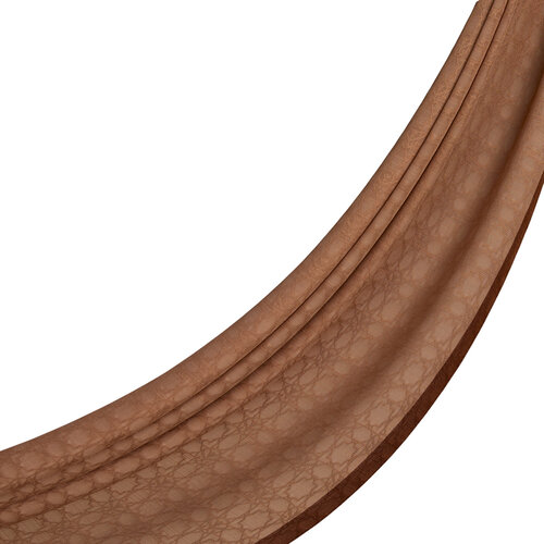 Dört Mevsim Tarçın Monogram Şal