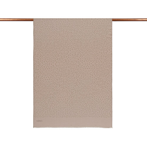 Dört Mevsim Taş Leopar Desenli Monogram Şal