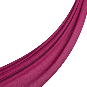 Dört Mevsim Vişne İE Monogram Şal - Thumbnail