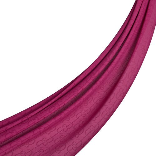 Dört Mevsim Vişne İE Monogram Şal 