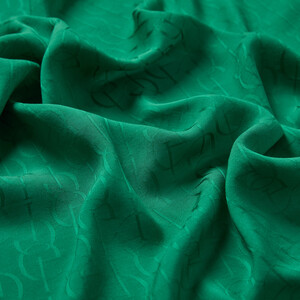 Dört Mevsim Zümrüt Yeşili İE Monogram Şal - Thumbnail