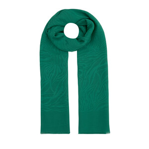  - All Seasons Emerald Zebra Print Monogram Scarf (1)