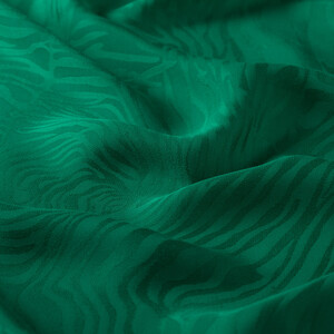 All Seasons Emerald Zebra Print Monogram Scarf - Thumbnail