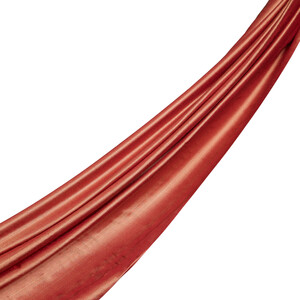 Dry Rose Band Stripe Silk Scarf - Thumbnail