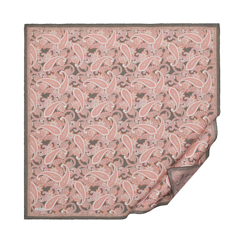 Dry Rose Charcoal Mezopotamya Model 01 Print Tencel Scarf