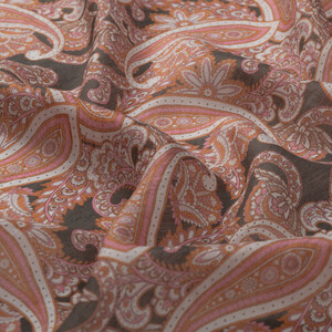 ipekevi - Dry Rose Charcoal Mezopotamya Model 01 Print Tencel Scarf (1)