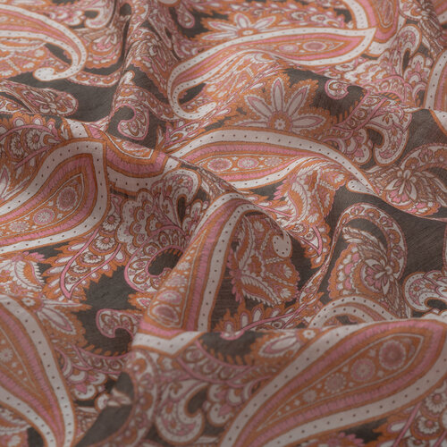 Dry Rose Charcoal Mezopotamya Model 01 Print Tencel Scarf