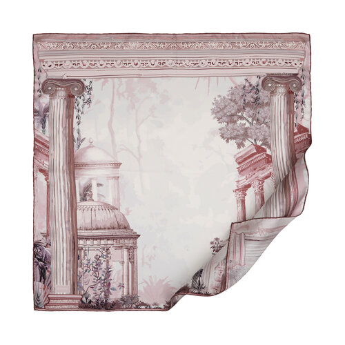 Dry Rose Coffee Riviera Twill Silk Scarf