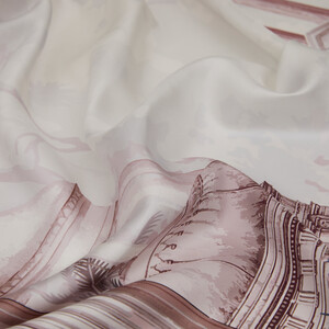 ipekevi - Dry Rose Coffee Riviera Twill Silk Scarf (1)