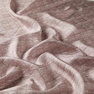 ipekevi - Dry Rose Ethnic Monogram Twill Sil Scarf Model 01 (1)